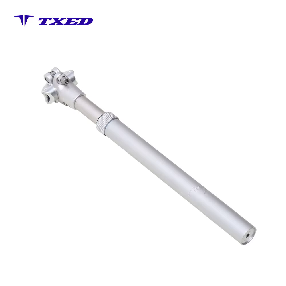 Shunmeng SM-7201 27.2mm Diameter 350mm Length Silver Adjustable Aluminum Bike Seat Post for City Commuter Bike
