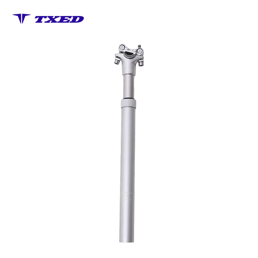 Shunmeng SM-7201 27.2mm Diameter 350mm Length Silver Adjustable Aluminum Bike Seat Post for City Commuter Bike detail image 1