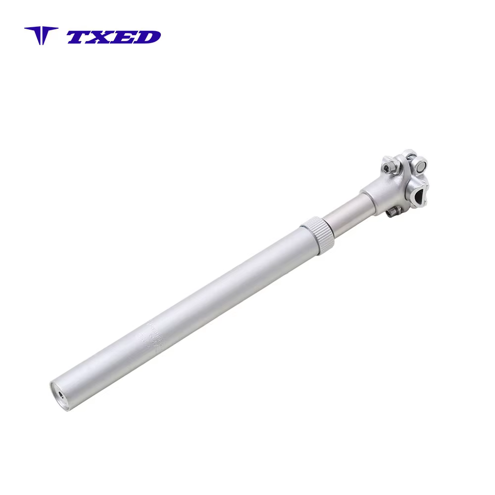Shunmeng SM-7201 27.2mm Diameter 350mm Length Silver Adjustable Aluminum Bike Seat Post for City Commuter Bike detail image 4