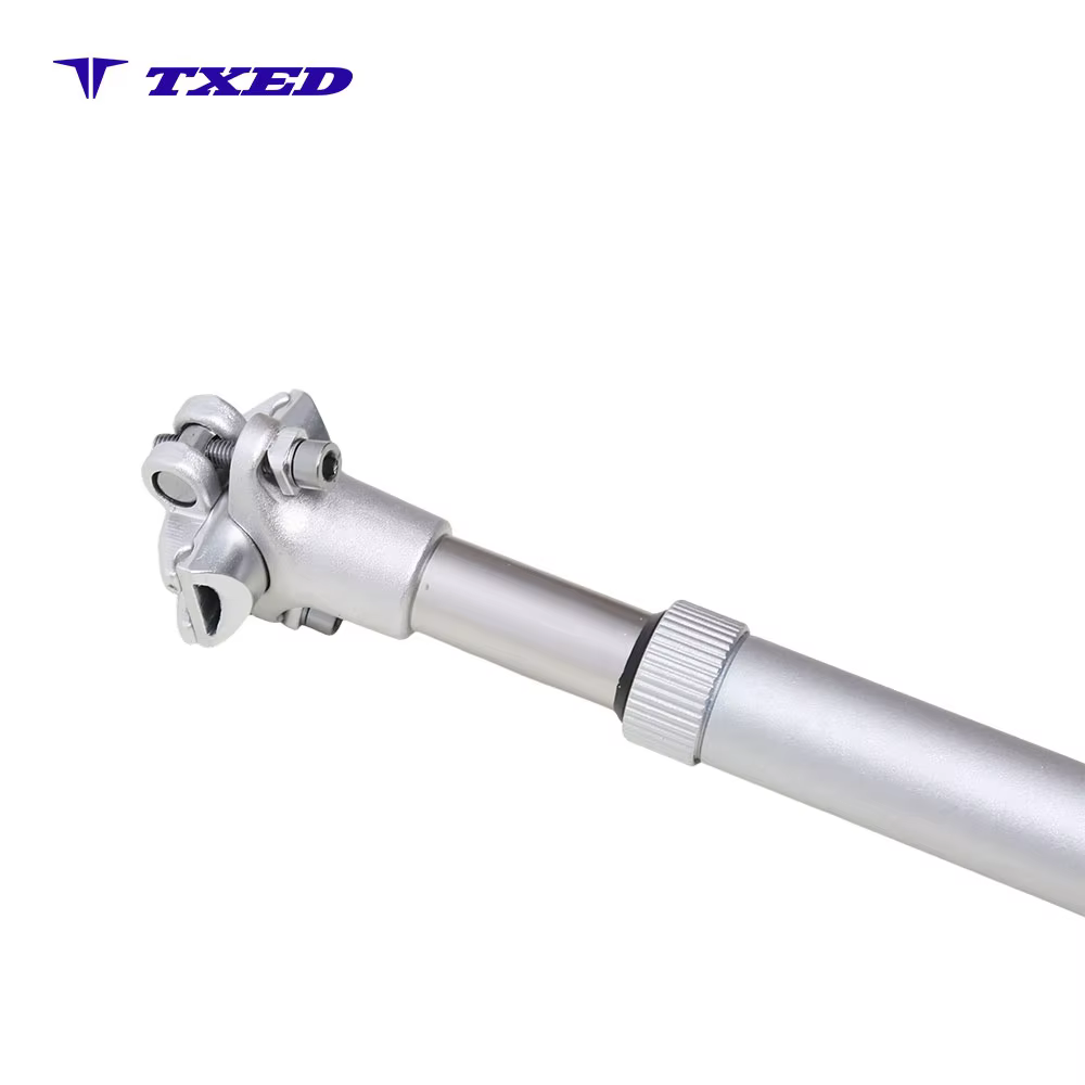 Shunmeng SM-7201 27.2mm Diameter 350mm Length Silver Adjustable Aluminum Bike Seat Post for City Commuter Bike detail image 5