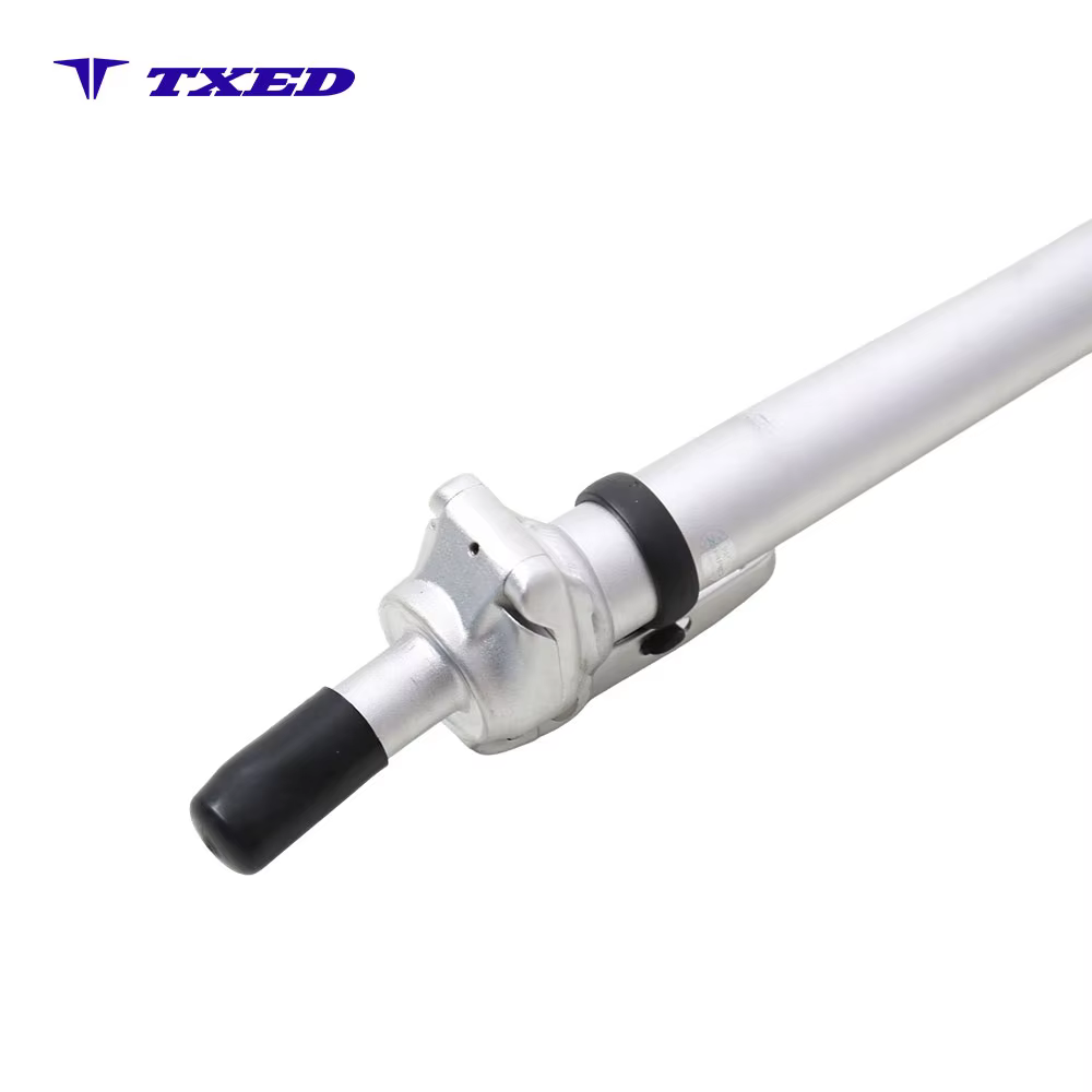 Silver Telescopic Quick-Release 25.4mm Handlebar Clamp Bike Stem with 8 Right Fold and Safety Wire for Electric Bicycle detail image 4