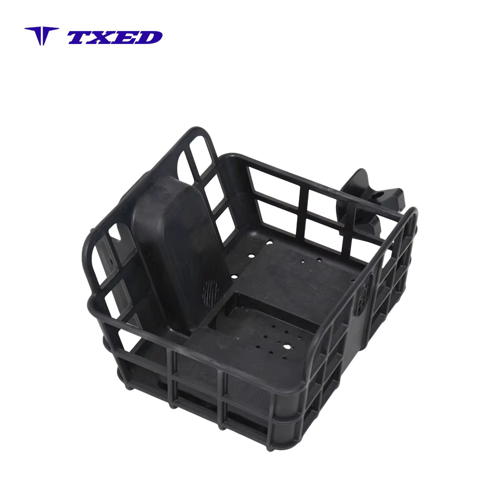Standard Size Aluminium Alloy Cycling Cargo Basket with Protective Plate for Electric Bike Rear Frame