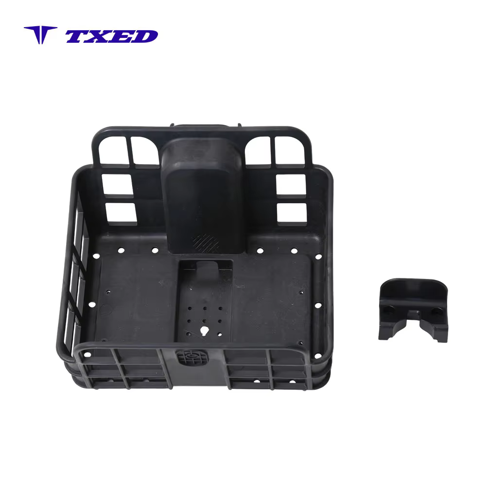 Standard Size Aluminium Alloy Cycling Cargo Basket with Protective Plate for Electric Bike Rear Frame detail image 1