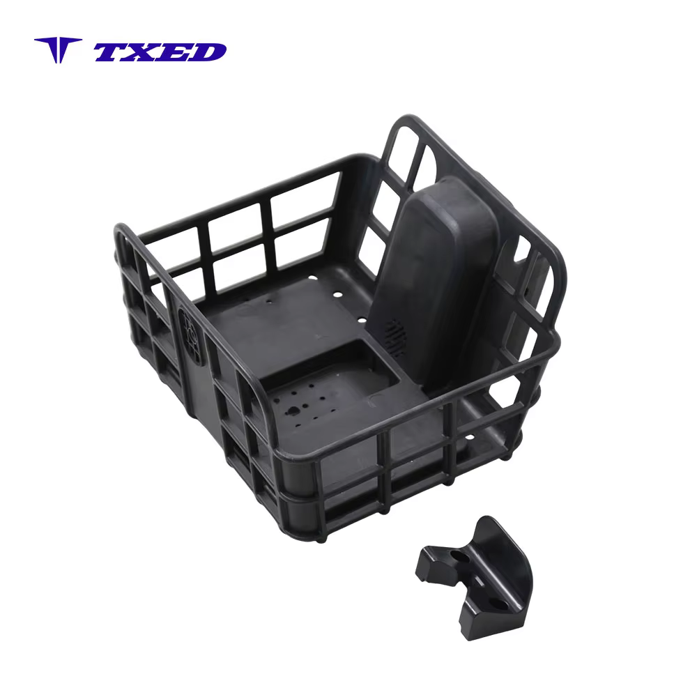 Standard Size Aluminium Alloy Cycling Cargo Basket with Protective Plate for Electric Bike Rear Frame detail image 3