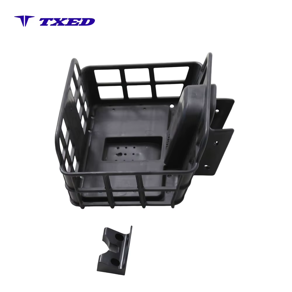 Standard Size Aluminium Alloy Cycling Cargo Basket with Protective Plate for Electric Bike Rear Frame detail image 4