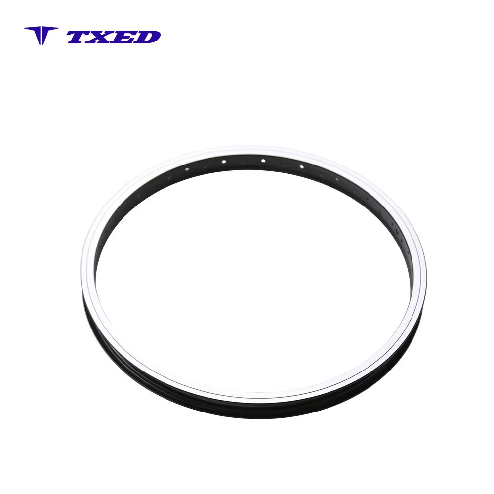 Strong Alloy Bicycle Rim Black Flat Profile High Strength Building TXED Logo 20 Inch 13G 48H Tubeless Ready Disc Brake detail image 2
