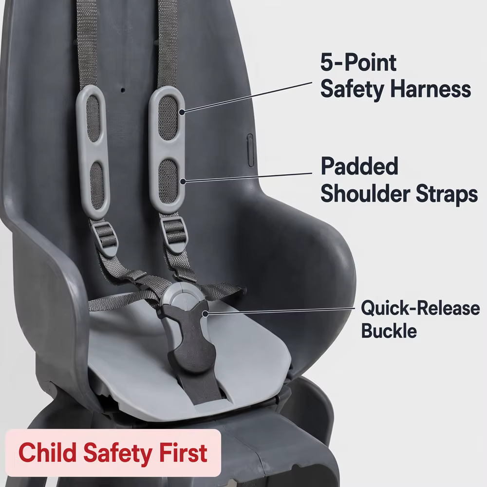 Thick Shock Absorbing Anti-Collision Guard Adjustable Foot Pedal Full Safety Strap Simple Toddler Parent Cycling Child Rear Bike detail image 1