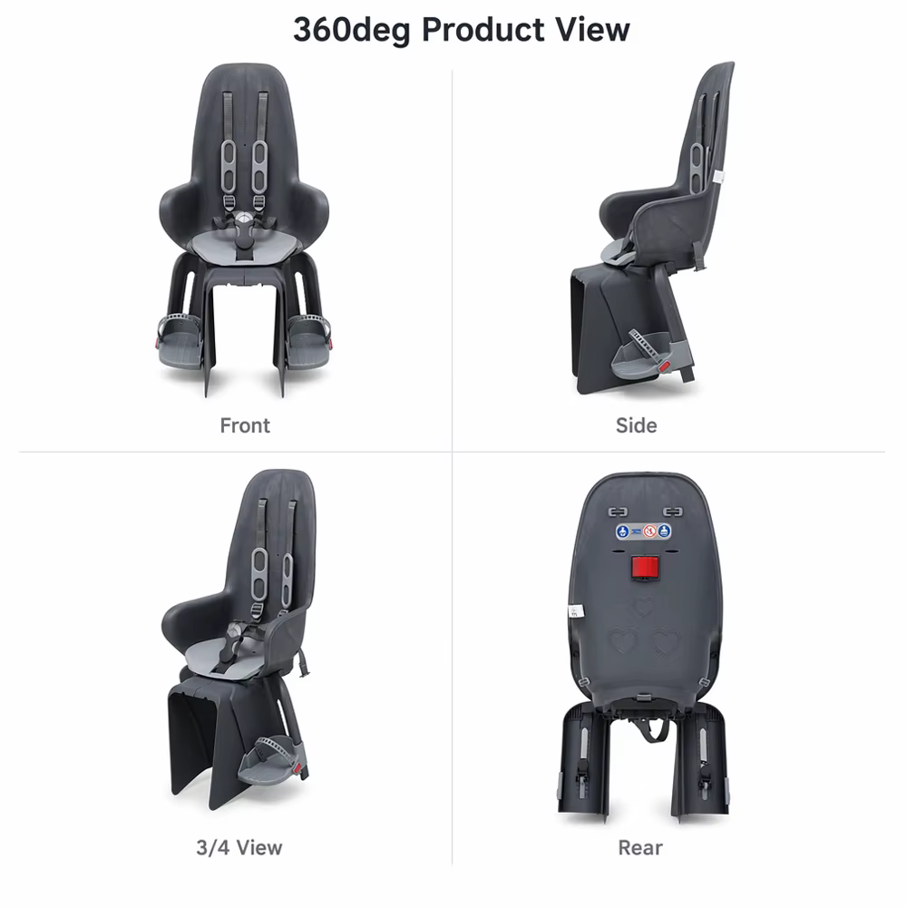 Thick Shock Absorbing Anti-Collision Guard Adjustable Foot Pedal Full Safety Strap Simple Toddler Parent Cycling Child Rear Bike detail image 3