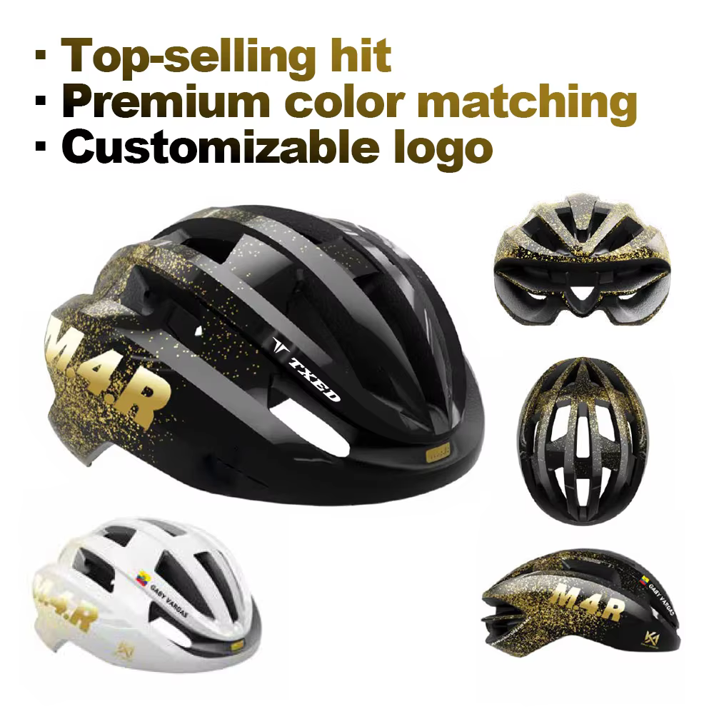 TXED 250g Lightweight Waterproof Durable M4R EN1078 Certified 13 Vents Adjustable PC+EPS Road Bike Helmet for Adults