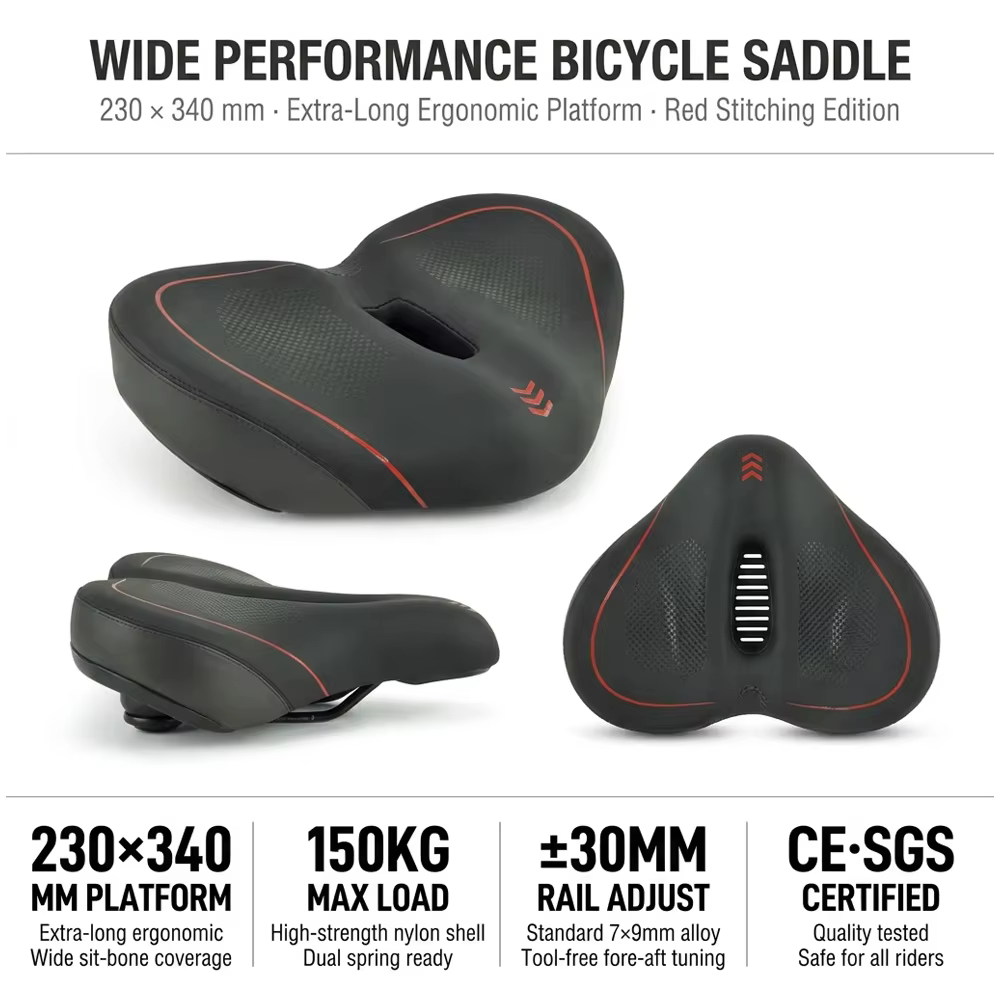 TXED Comfort Saddle Bicycle Long Distance Durable Widen Colorful Customization Smooth Surface Safety Unisex Adults