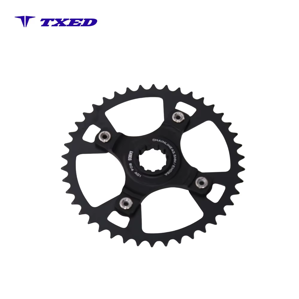 TXED Stainless Steel 42T Bike Chain Ring with Chain Guard 5 Hole Small 5-Arm 50 Pieces Bicycle Replacement Parts detail image 2
