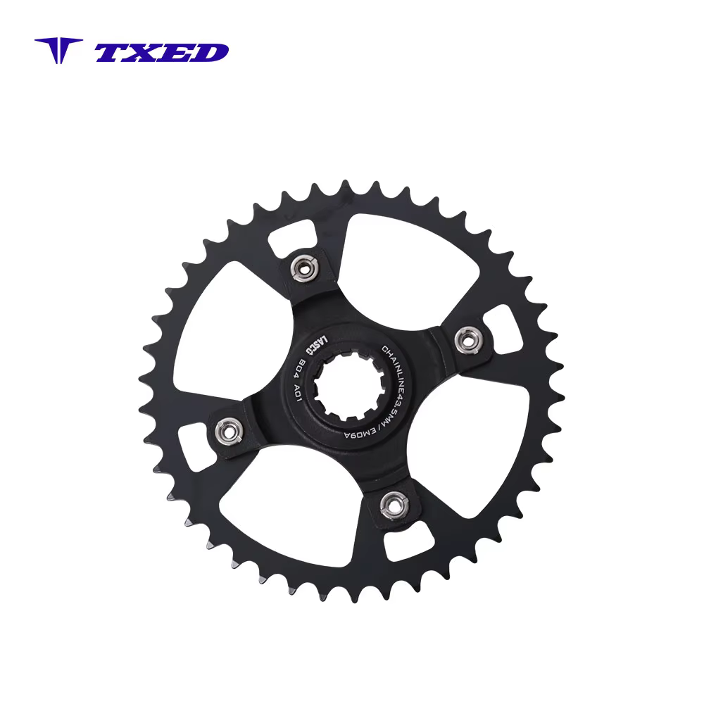 TXED Stainless Steel 42T Bike Chain Ring with Chain Guard 5 Hole Small 5-Arm 50 Pieces Bicycle Replacement Parts detail image 3