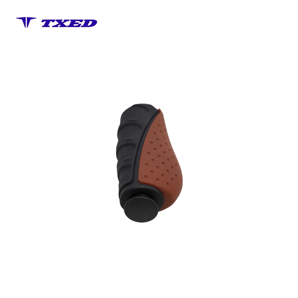 VELO Non-Slip Shock Absorbing TPR Material 22.2mm Inner Diameter 130mm/92mm Handlebar Grips with End Plugs Normal Waterproof detail image 5