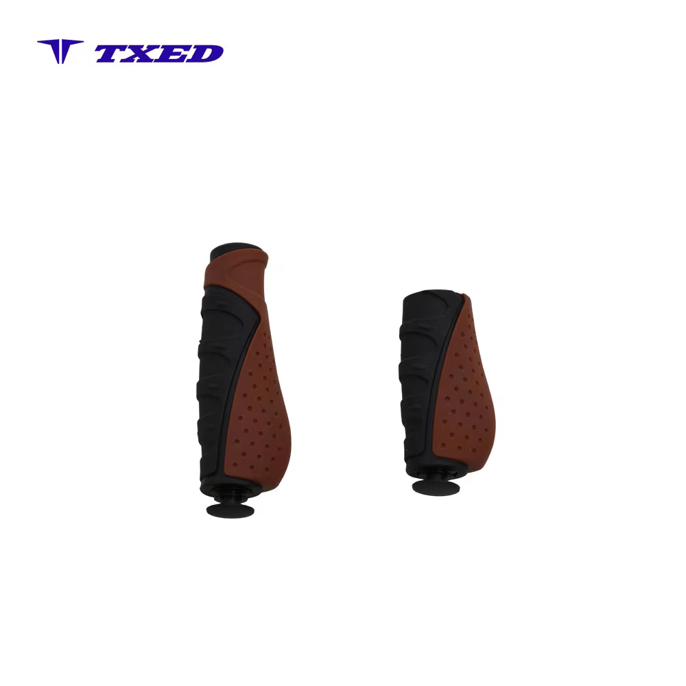 VELO TPR 22.2mm Inner Diameter 130mm 92mm Non-slip Breathable Ergonomic Asymmetric Bicycle Handlebar Grips for Long-distance