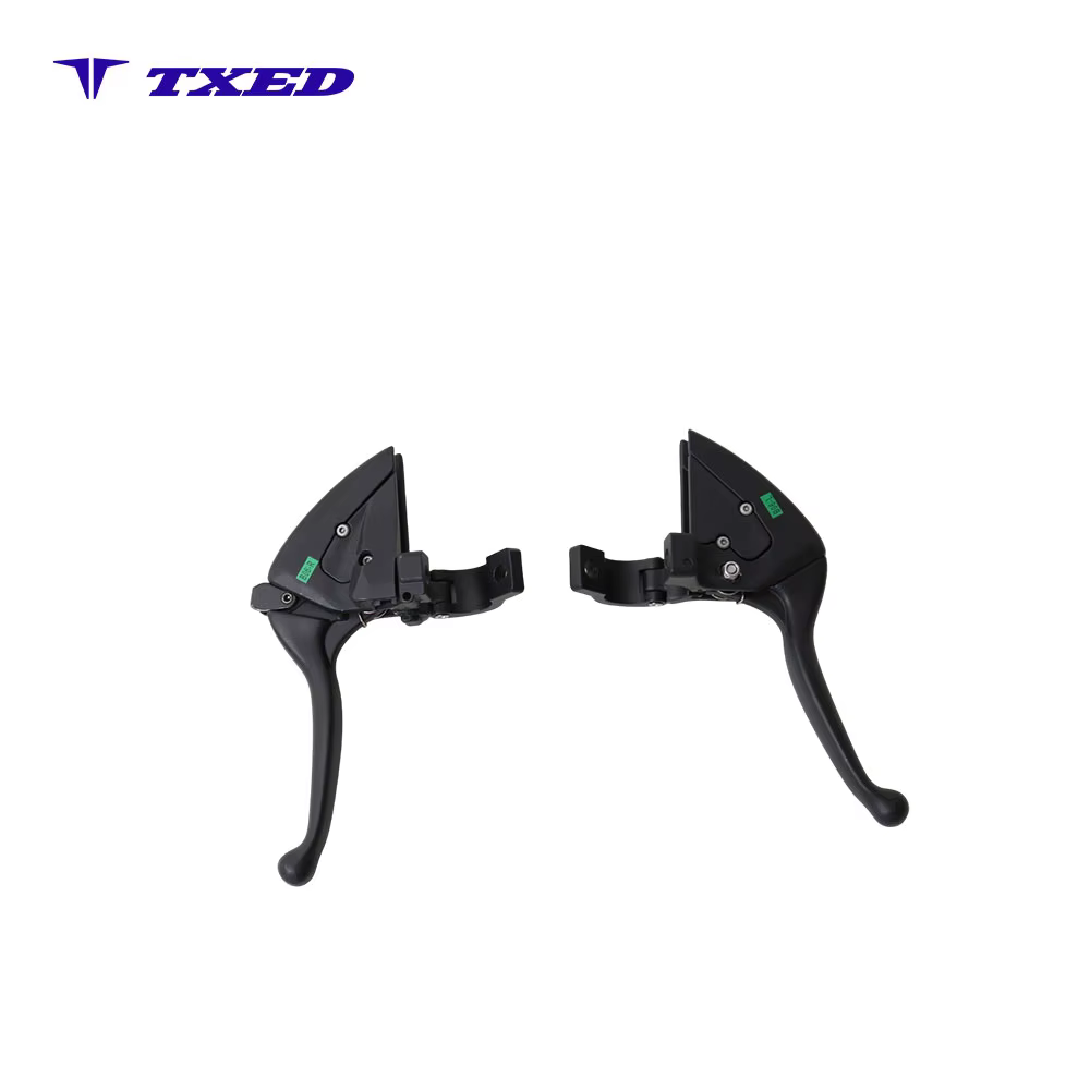 Wuxing Full Aluminum Mechanical Bicycle Cable Pull Brake Handle Hidden Wiring 4-Finger Brake Lever with Anti-Theft Screws