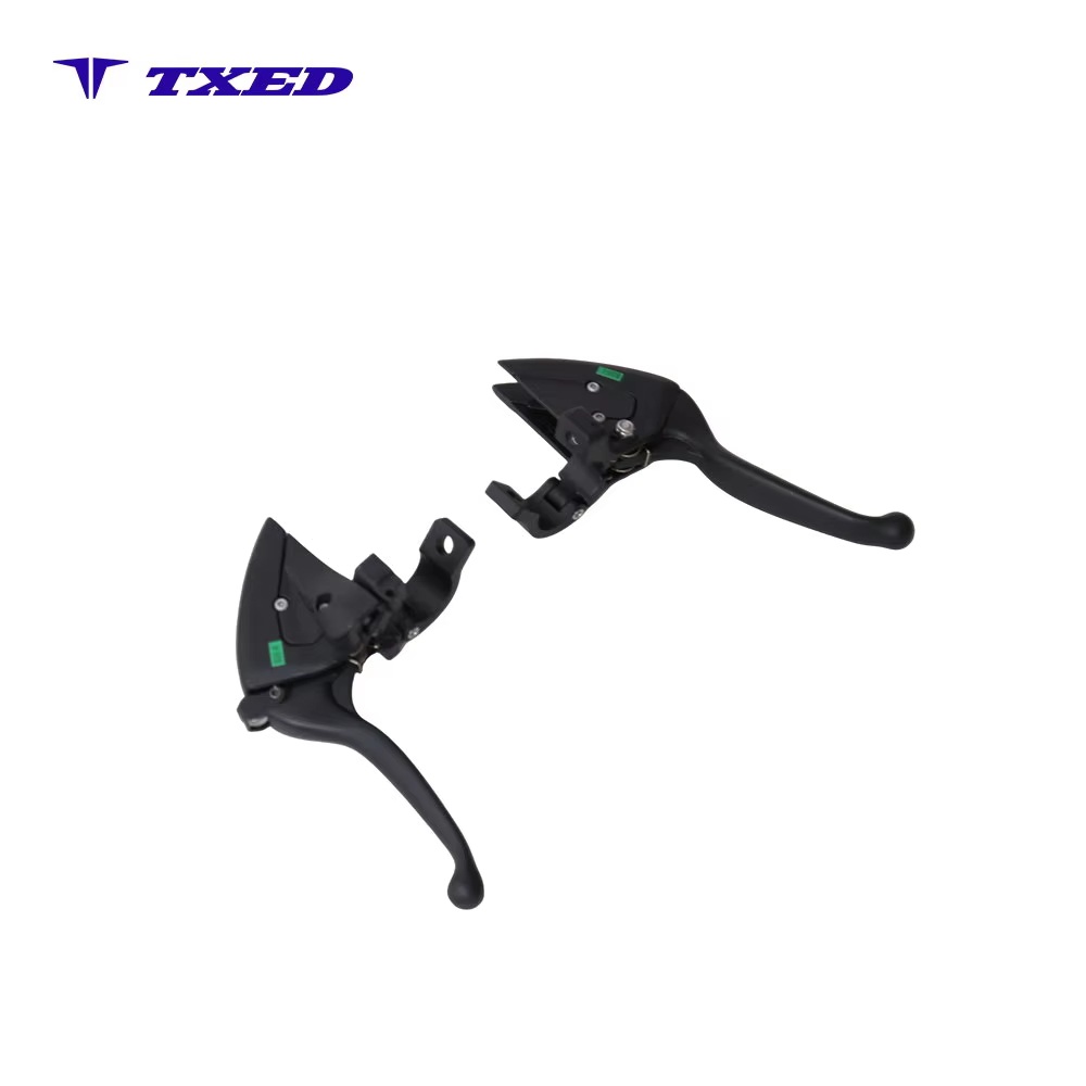 Wuxing Full Aluminum Mechanical Bicycle Cable Pull Brake Handle Hidden Wiring 4-Finger Brake Lever with Anti-Theft Screws detail image 2
