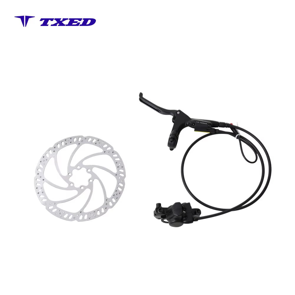 Yake Y-2 Front Hydraulic Disc Brake 2-finger Electronic Lever Power Cutoff Aluminum Alloy Silent Braking 160mm Rotor Bicycle detail image 1