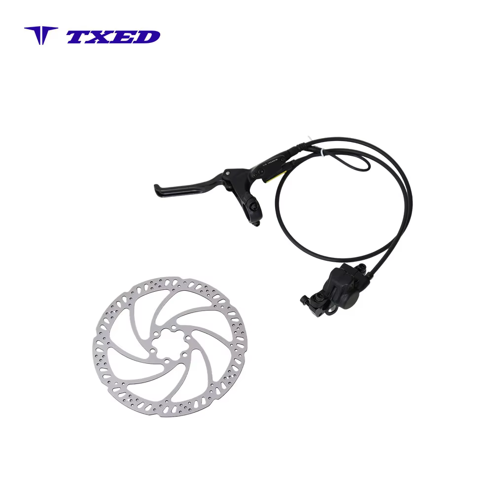 Yake Y-2 Front Hydraulic Disc Brake 2-finger Electronic Lever Power Cutoff Aluminum Alloy Silent Braking 160mm Rotor Bicycle detail image 2