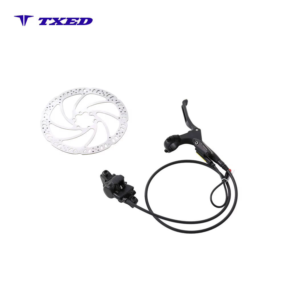 Yake Y-2 Front Hydraulic Disc Brake 2-finger Electronic Lever Power Cutoff Aluminum Alloy Silent Braking 160mm Rotor Bicycle detail image 3